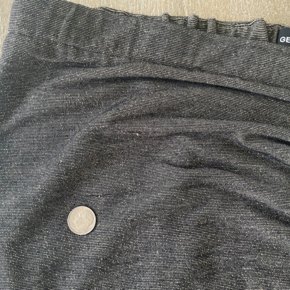 Generation Love Joy Gold & Black Metallic Knit Ruched Asymmetric Skirt - Picture 4 of 4